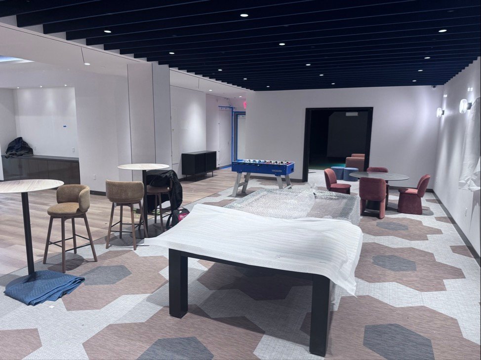 FF&E freight and installation costs with furniture delivery and warehouse receiving